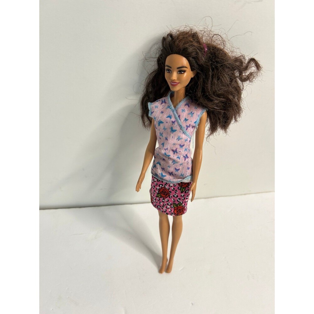 Barbie Doll with Butterfly Top and Rose Skirt